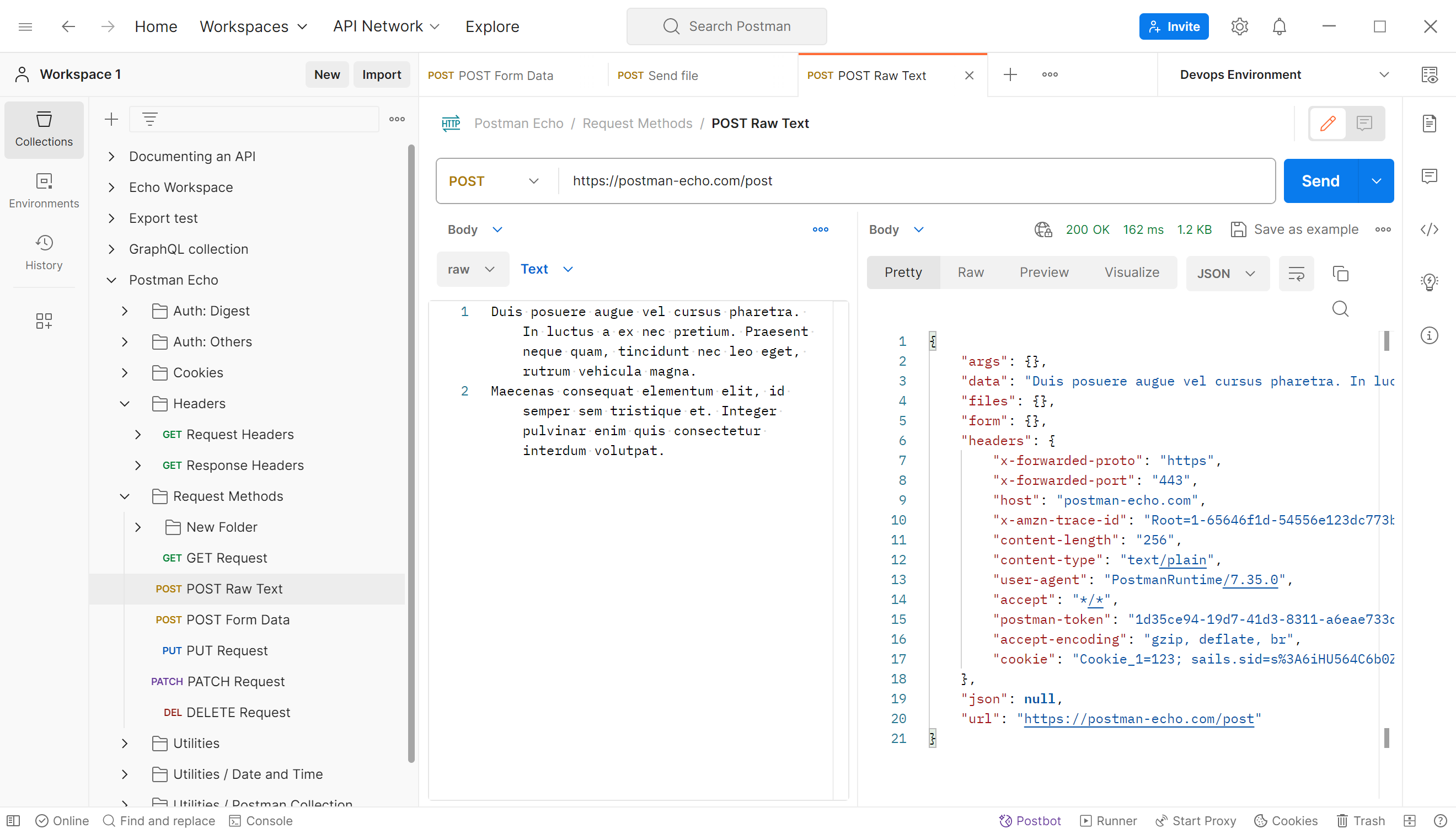 Postman vs Insomnia. Postman API testing tool.