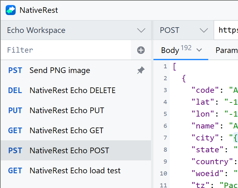 Group and order your API requests in NativeRest (REST Client)