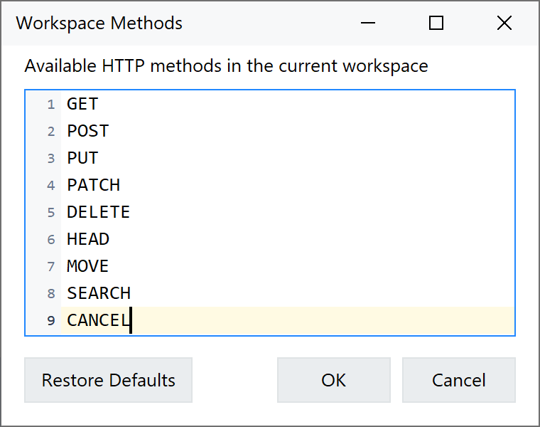 Custom HTTP methods in NativeRest (REST Client)